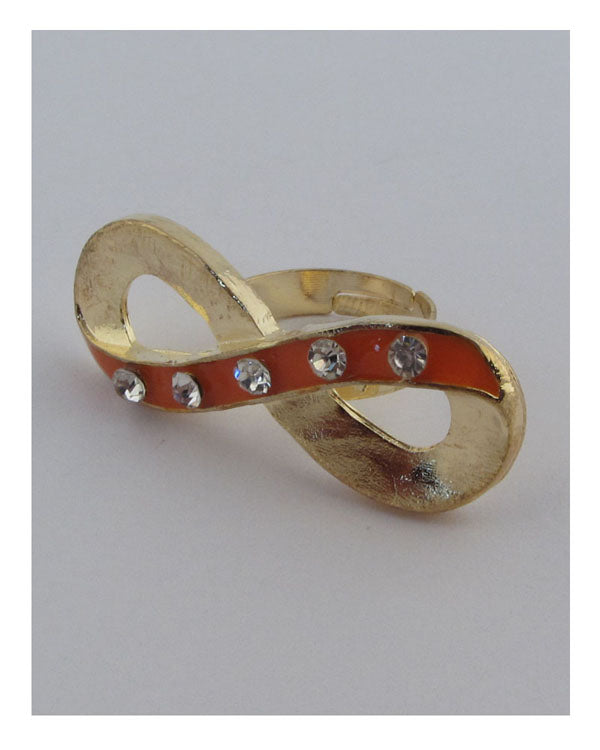 Teal ring — Two Tone Infinity Adjustable Ring