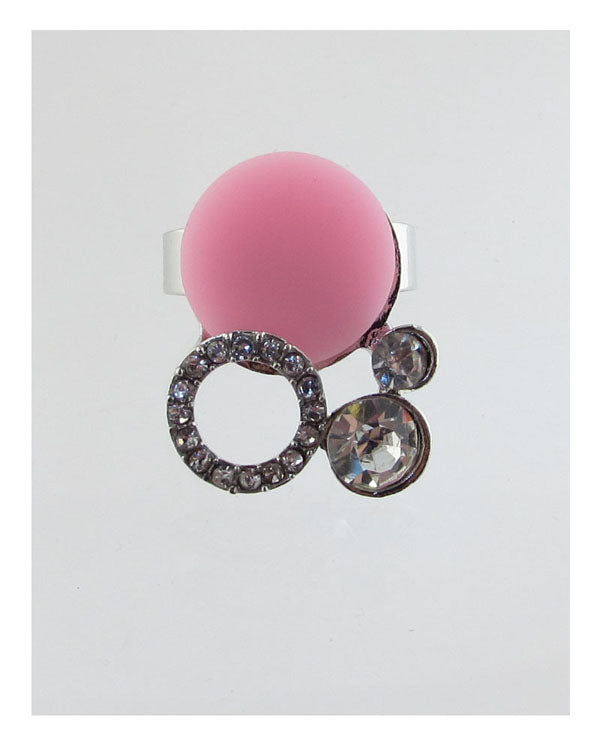 Aqua ring — Adjustable Faux Stone Ring