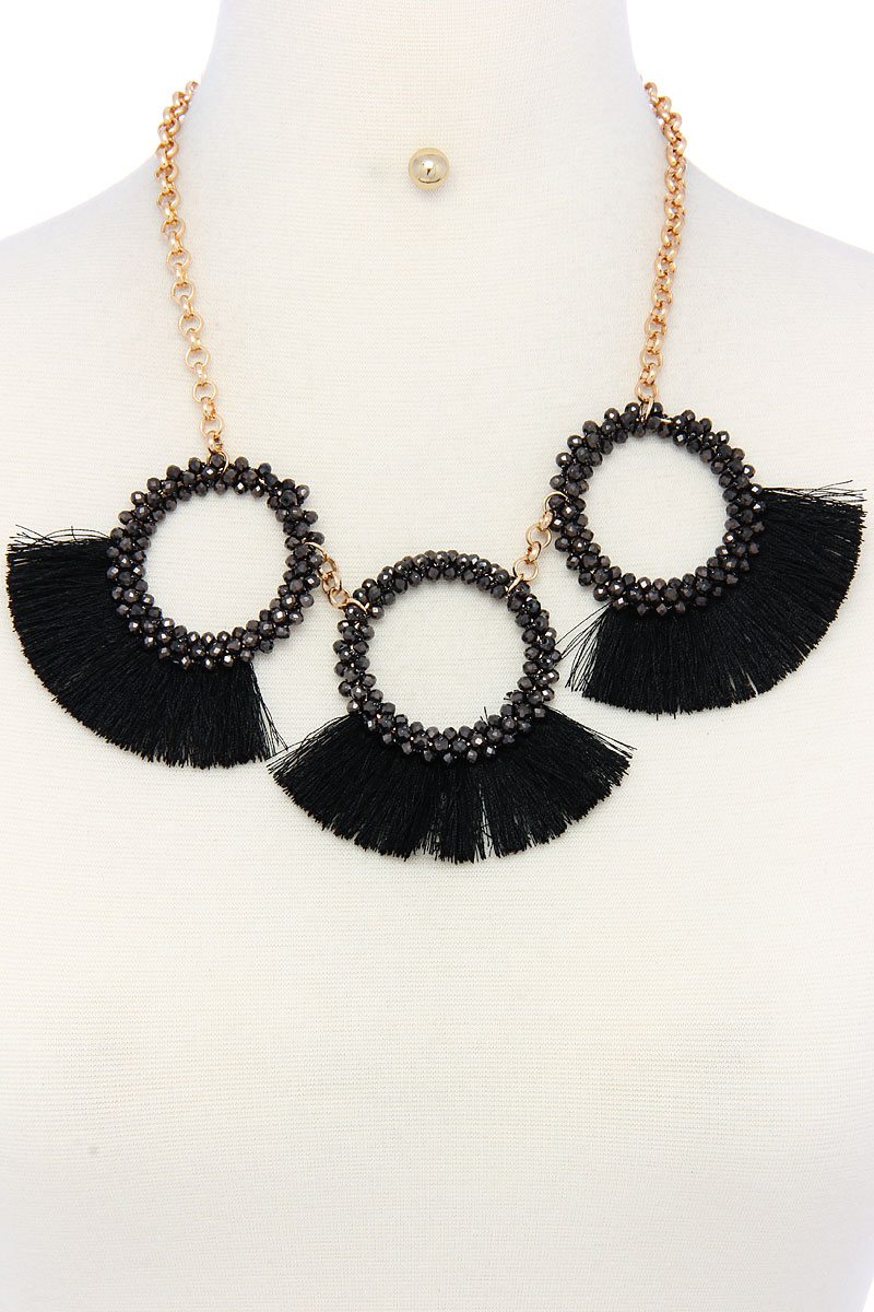 Burgundy set — Fashion Chunky Stylish Necklace and Earring Set