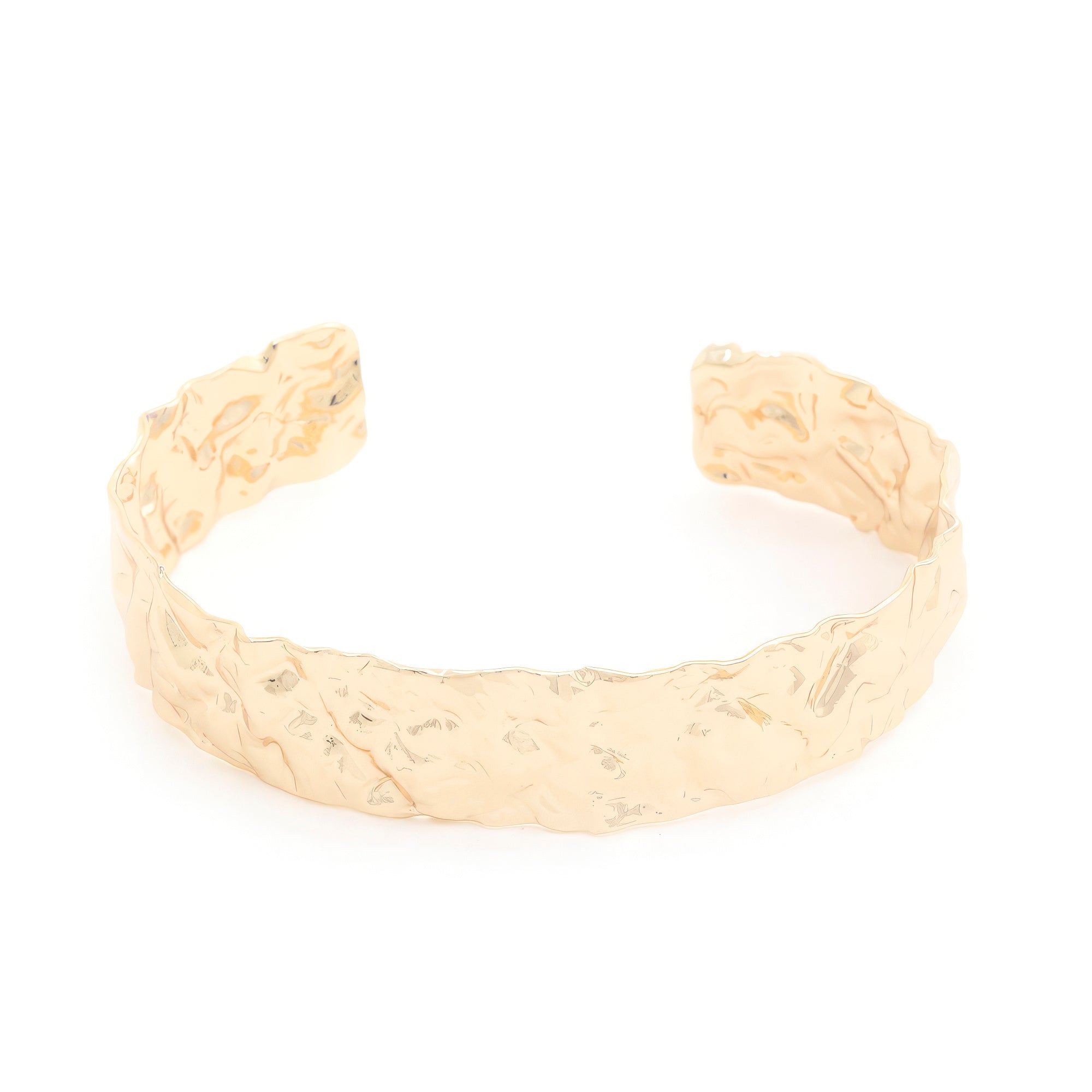 Gold bracelet — Hammered Metal Cuff Bracelet