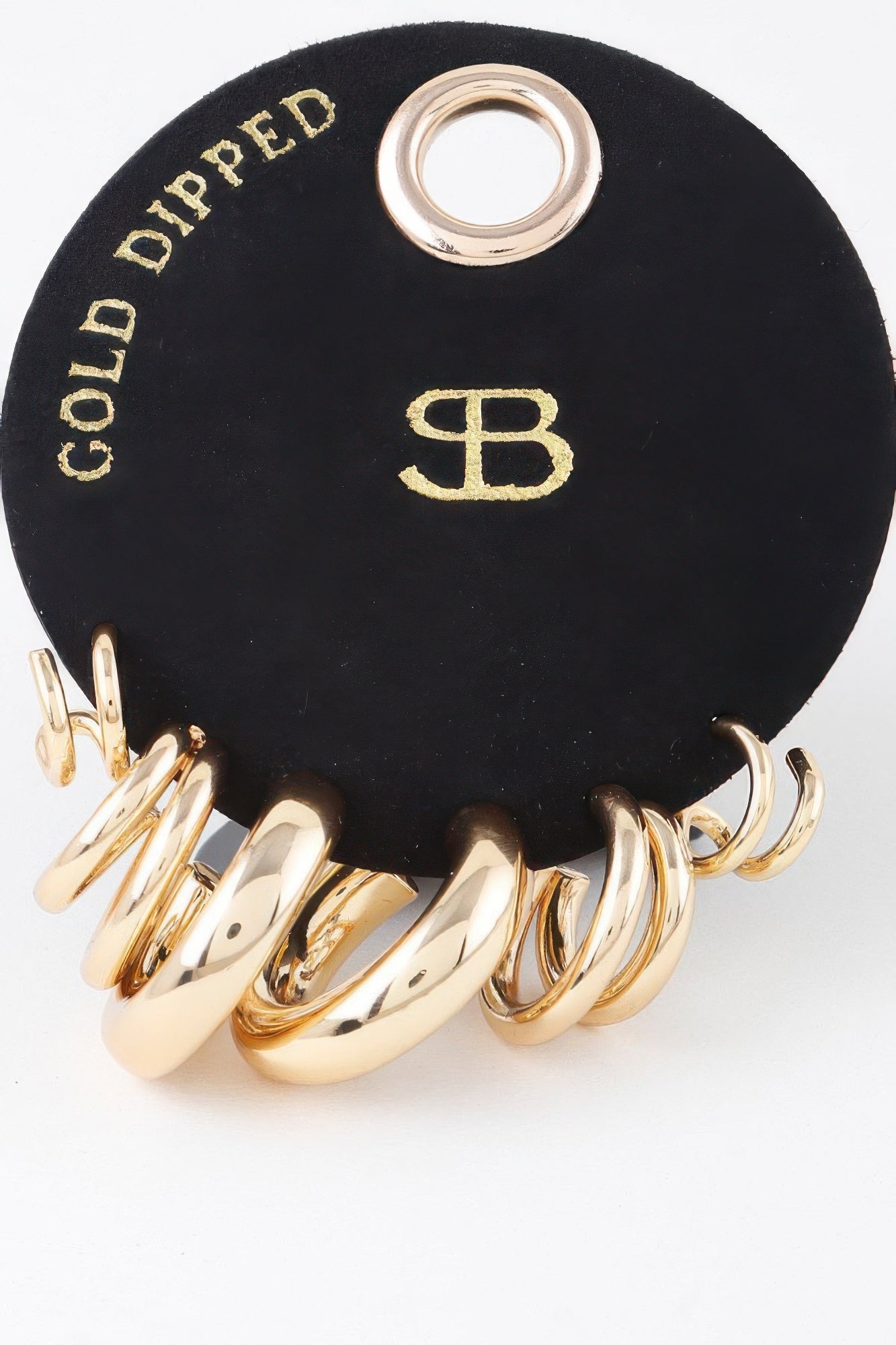 Gold earrings — Multi Shiny Hoop Earrings Set