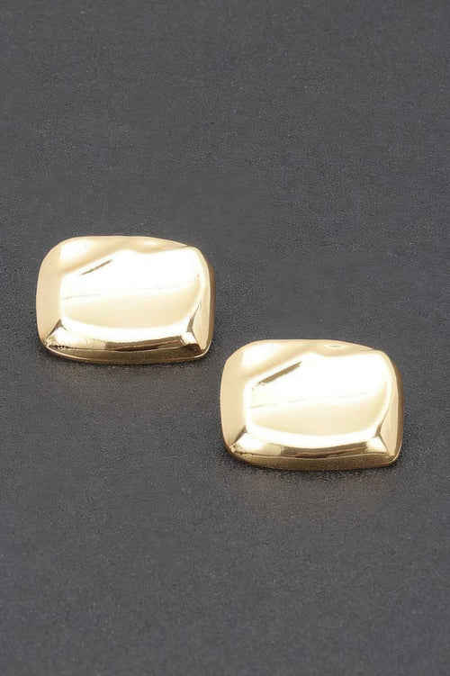 Gold rectangle drop earrings — Aurelia Gold-Plated Rectangle Earrings