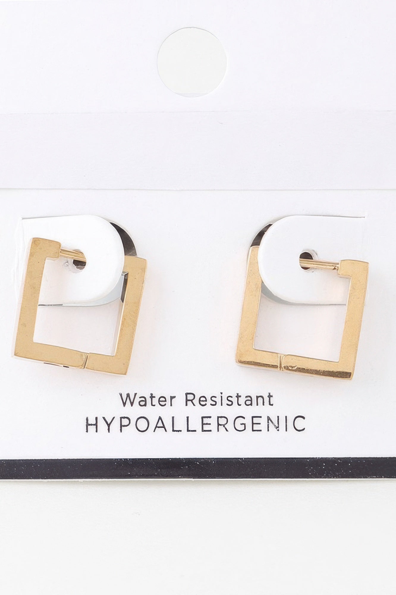 Gold hoop earrings — Shiny Cubic Hoop Earrings