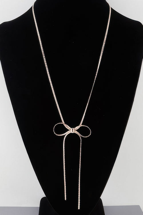 Gold bow necklace — Bow Necklace