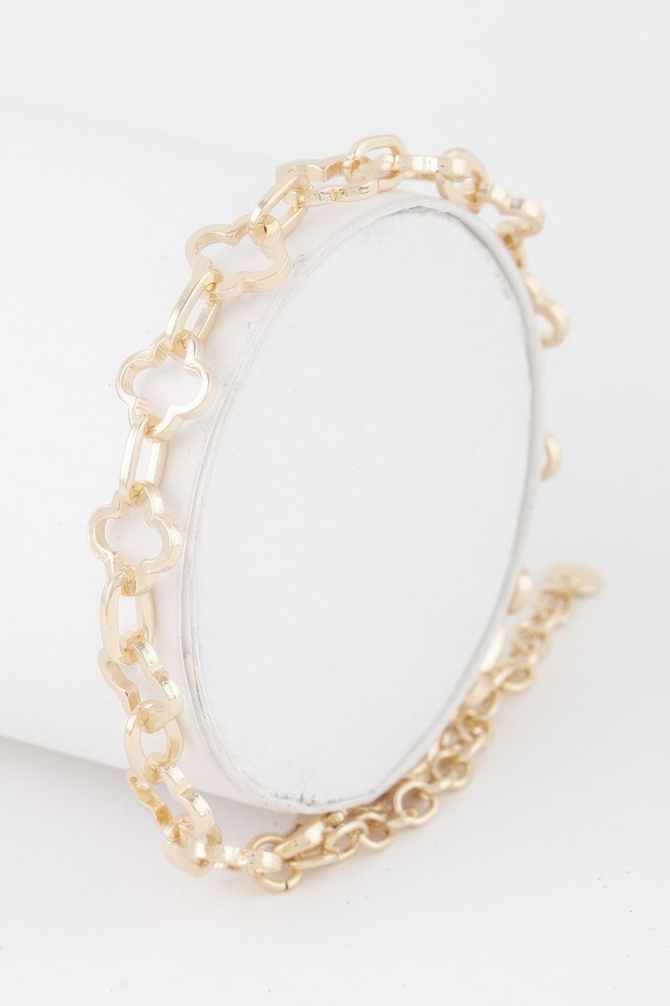 Gold bracelet — Clover Link Chain Bracelet