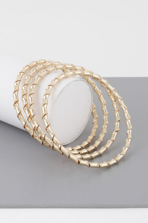 Gold bracelet — Bamboo Twist Bracelet