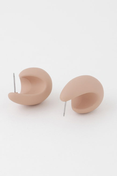 Nude hoop earrings — Bright Bulky Hoop Earrings