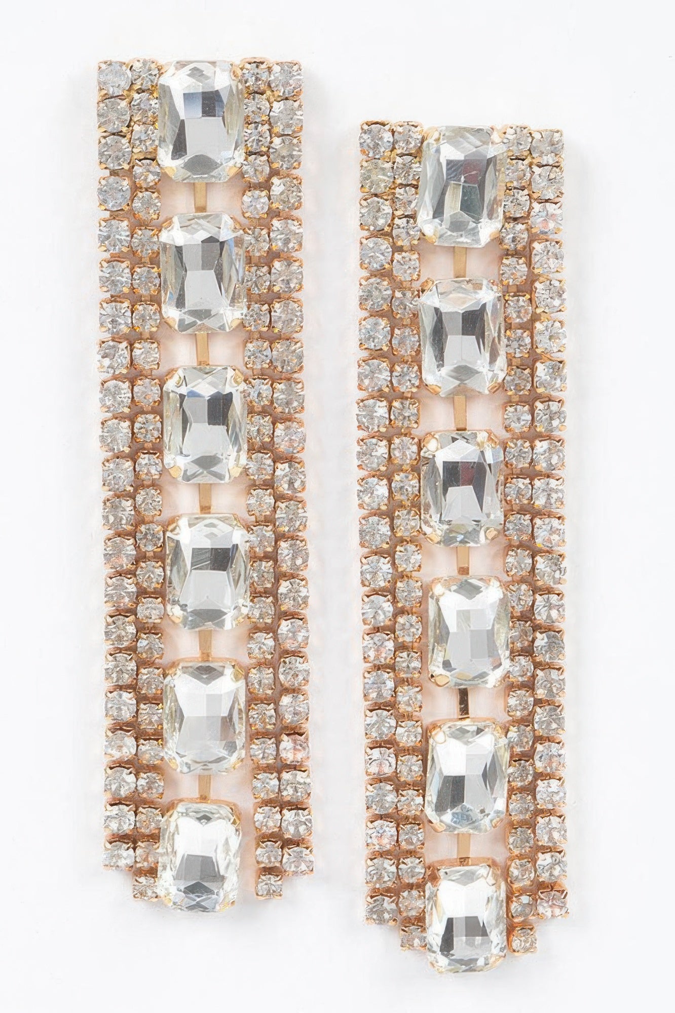Clear Silver rhinestone earring — Rhinestone Earring