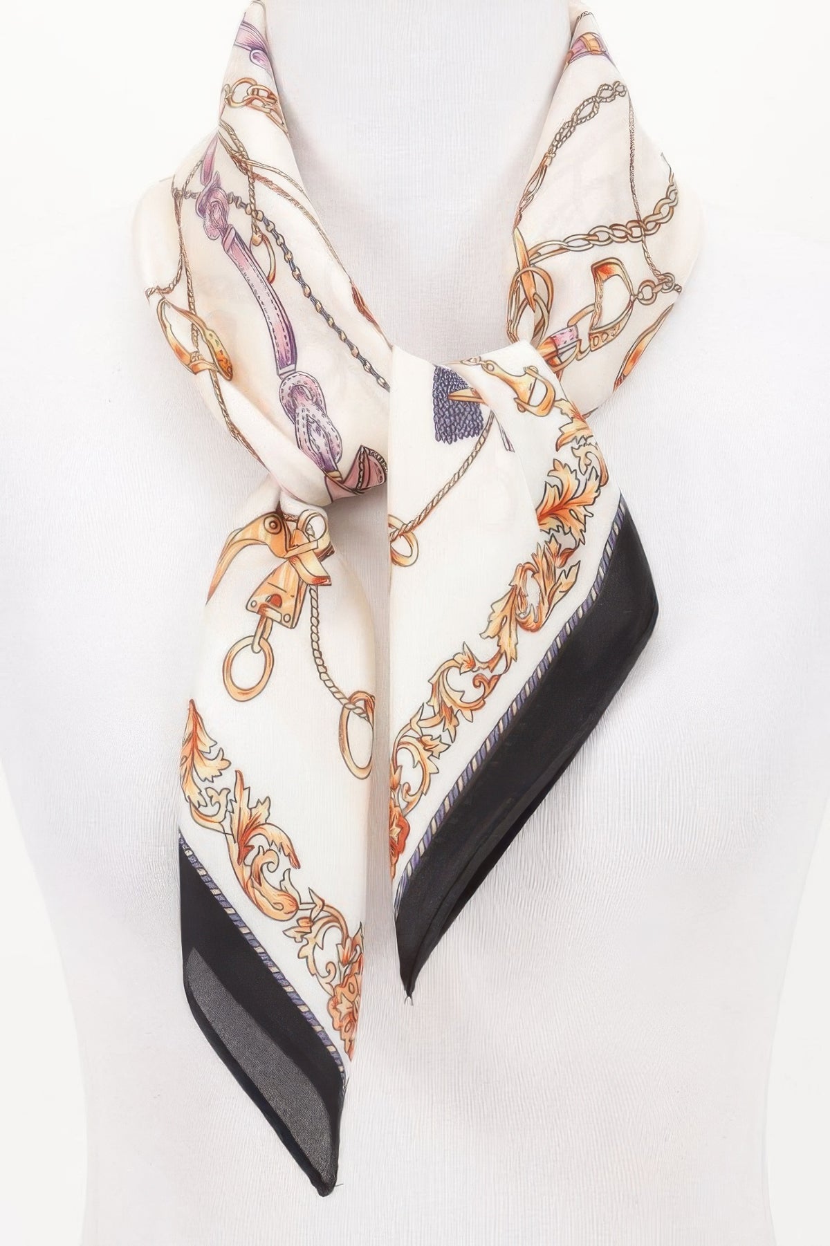 Olive bandana — Ornate Print Multi-Way Bandana