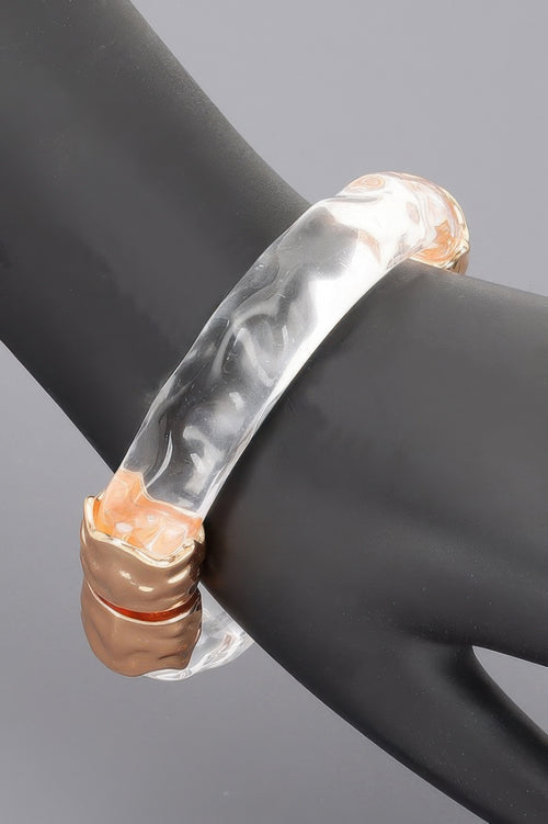 Clear Gold bracelet — Acrylic Bracelet