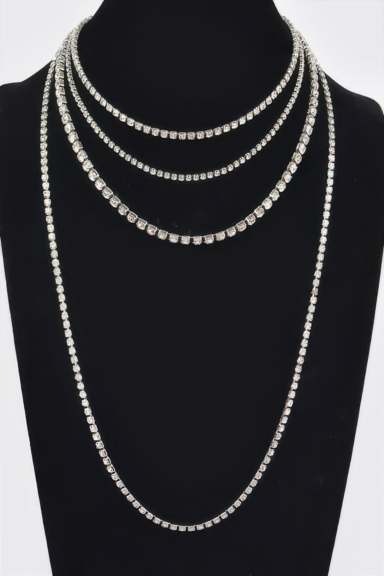 Gold necklace — Rhinestone Multi-layer Necklace