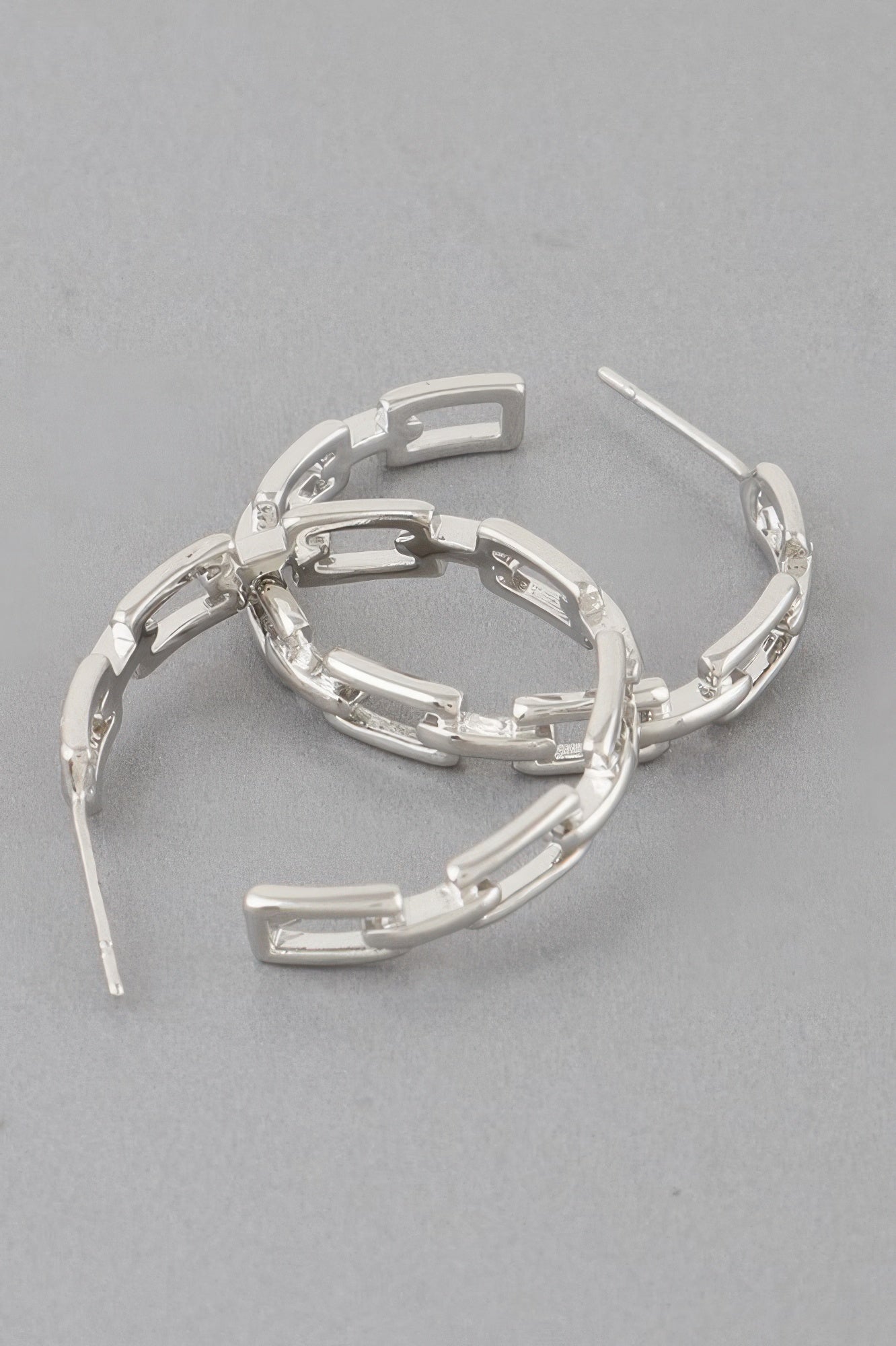 Gold earrings — Link Chain Hoop Earrings