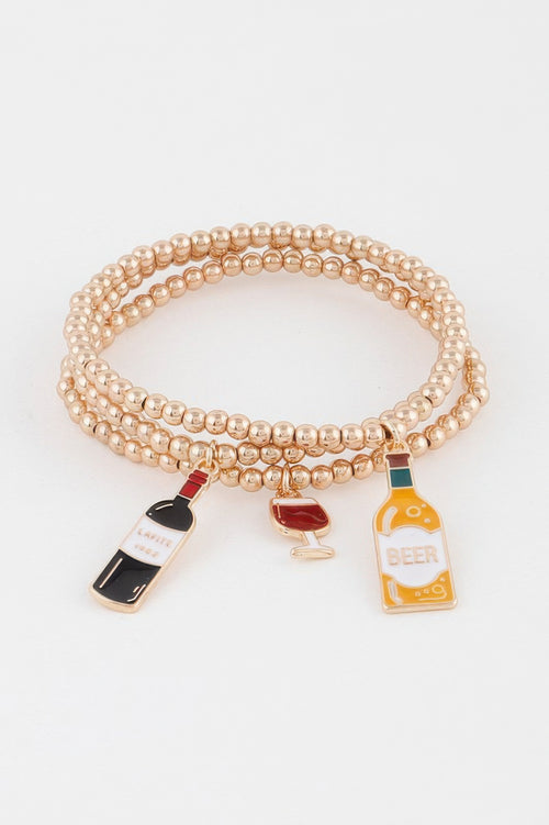 Multicolor bracelet — Beaded Alcohol Charm Bracelet
